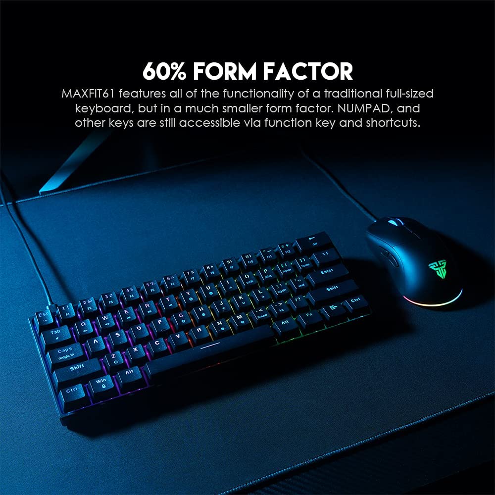 FANTECH MK857 MAXFIT61 61KEYS RGB (60% FORM FACTOR) KEYBOARD-KEYBOARD-Makotek Computers