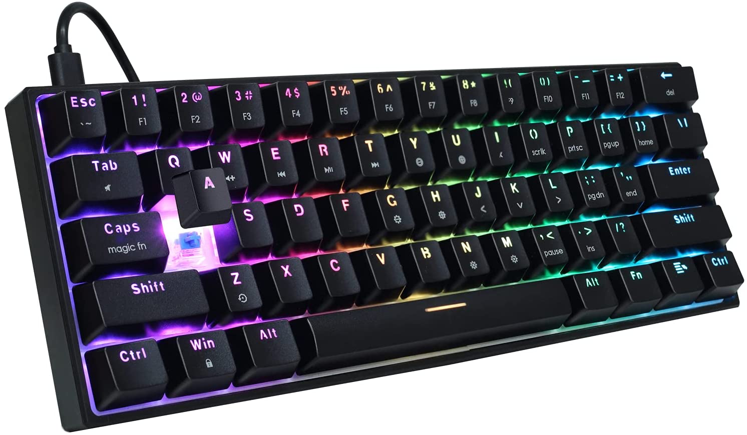 FANTECH MK857 MAXFIT61 61KEYS RGB (60% FORM FACTOR) KEYBOARD-KEYBOARD-Makotek Computers