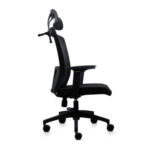 FANTECH OC-A258 OFFICE WITH HEADREST BLACK CHAIR-CHAIR-Makotek Computers