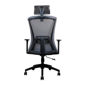FANTECH OC-A258 OFFICE WITH HEADREST GREY CHAIR-CHAIR-Makotek Computers