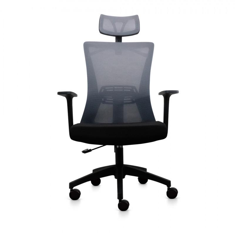 FANTECH OC-A258 OFFICE WITH HEADREST GREY CHAIR-CHAIR-Makotek Computers