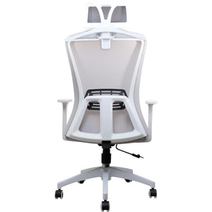 FANTECH OC-A258 OFFICE WITH HEADREST WHITE CHAIR-CHAIR-Makotek Computers