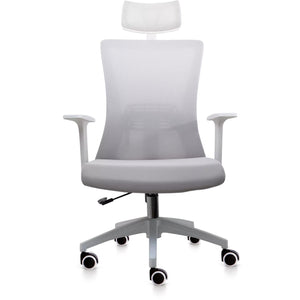 FANTECH OC-A258 OFFICE WITH HEADREST WHITE CHAIR-CHAIR-Makotek Computers