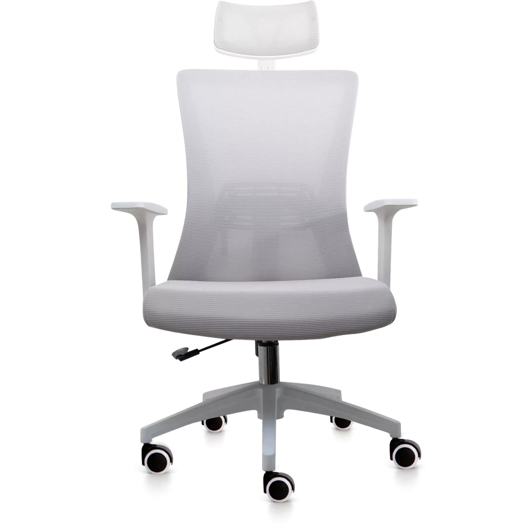 FANTECH OC-A258 OFFICE WITH HEADREST WHITE CHAIR-CHAIR-Makotek Computers