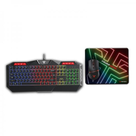 FANTECH P31 3IN1 COMBO RAINBOW KEYBOARD MOUSE MOUSEPAD-COMBO 3IN1-Makotek Computers