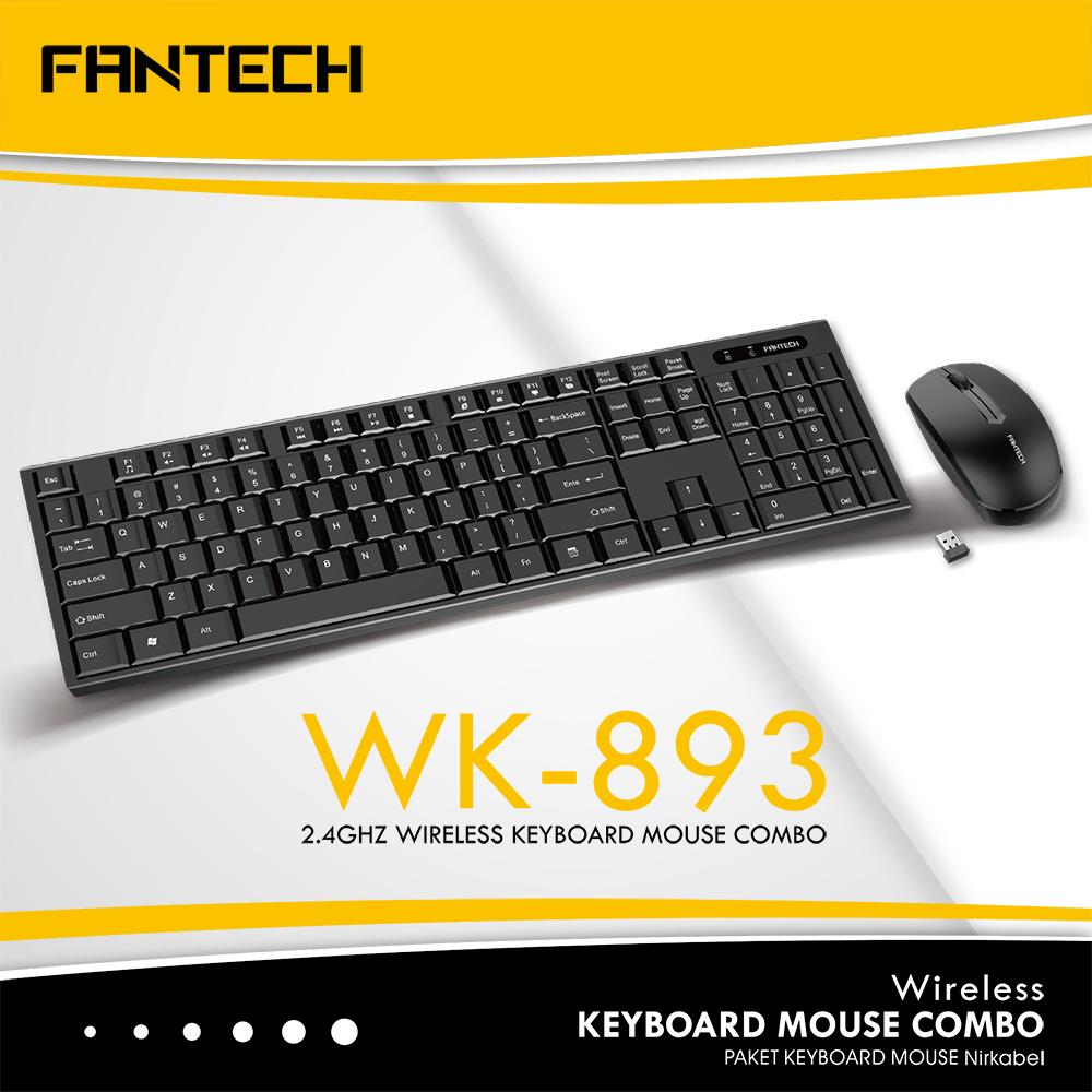 FANTECH WK893 2 IN 1 SET WIRELESS KEYBOARD AND MOUSE-KEYBOARD-Makotek Computers