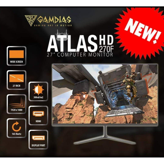 GAMDIAS ATLAS HD 270F 27" 165Hz MONITOR-MONITOR-Makotek Computers