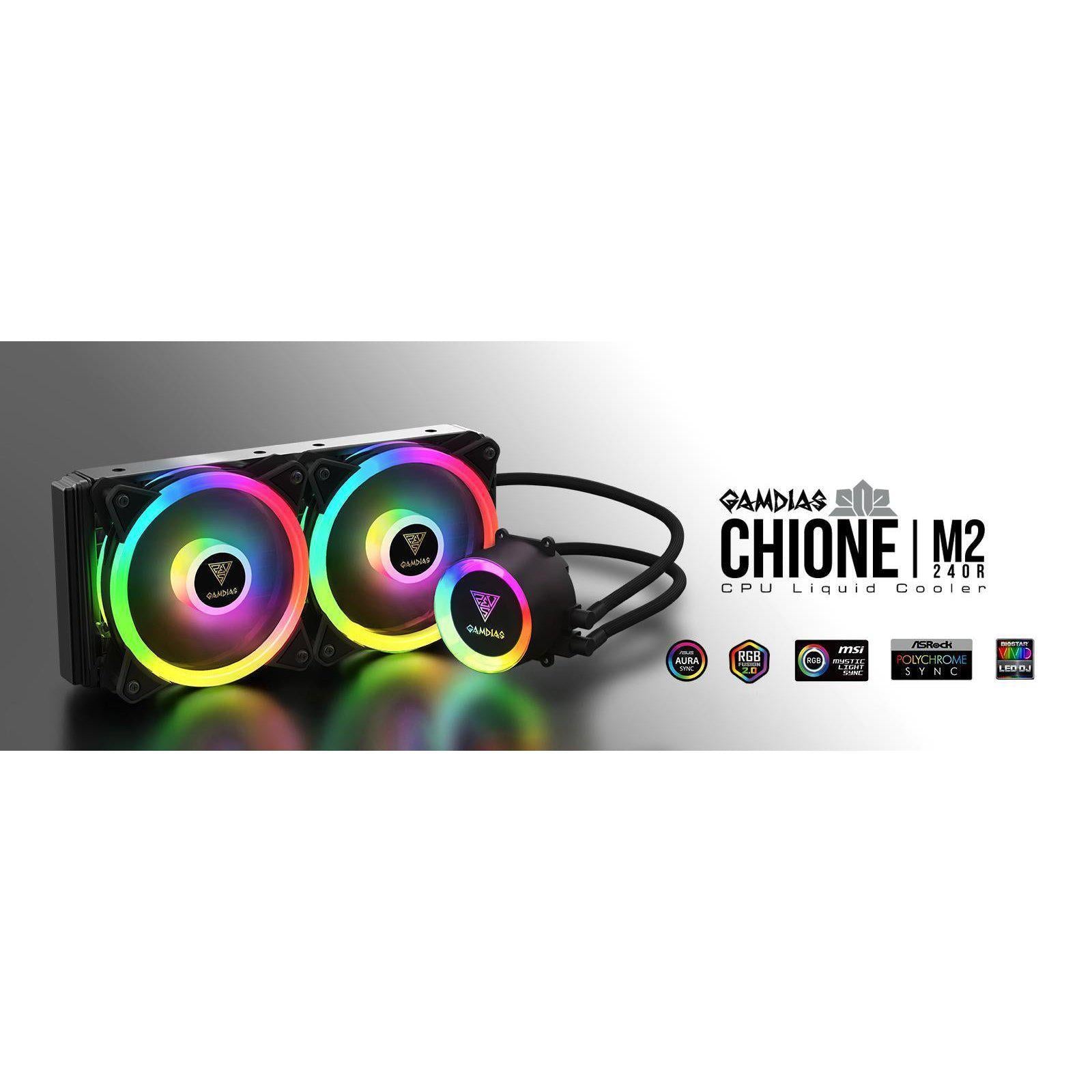GAMDIAS CHIONE M2 240 LIQUID COOLER-LIQUID COOLER-Makotek Computers