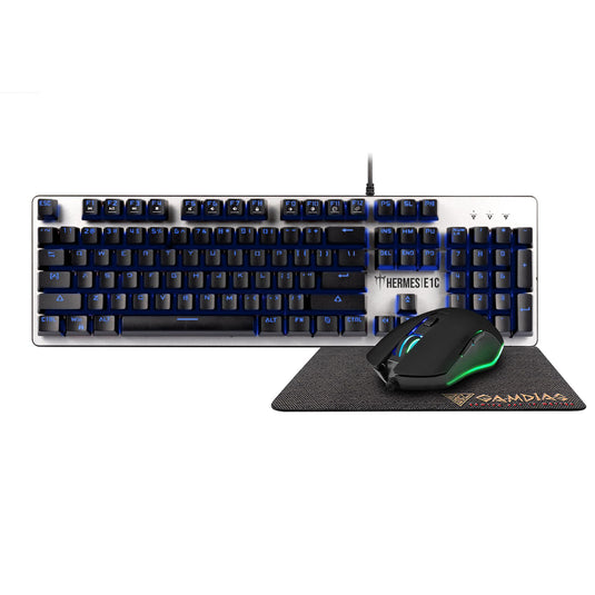 GAMDIAS HERMES E1C MECHANICAL KEYBOARD + MOUSE + MAT 3-IN-1 COMBO-COMBO-Makotek Computers