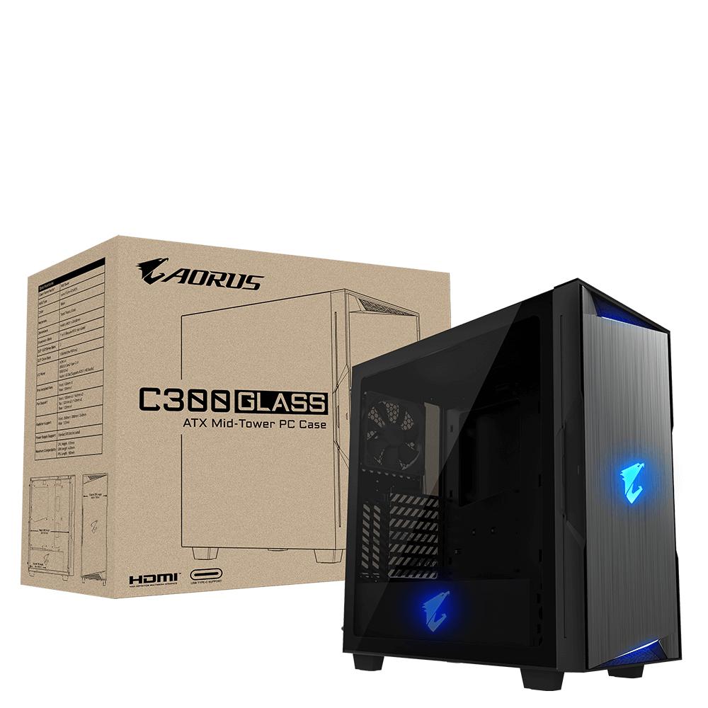 GIGABYTE AORUS C300 GLASS TG MID TOWER PC CASE – Makotek Computer