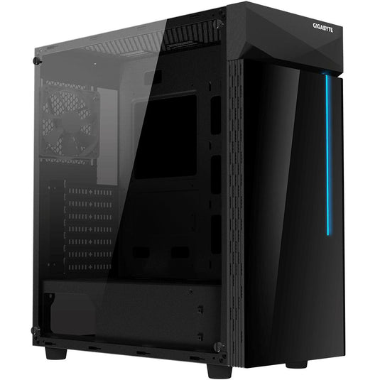 GIGABYTE C200 RGB TG MID TOWER CASE W/ 120MM FAN PC CASE-PC CASE-Makotek Computers