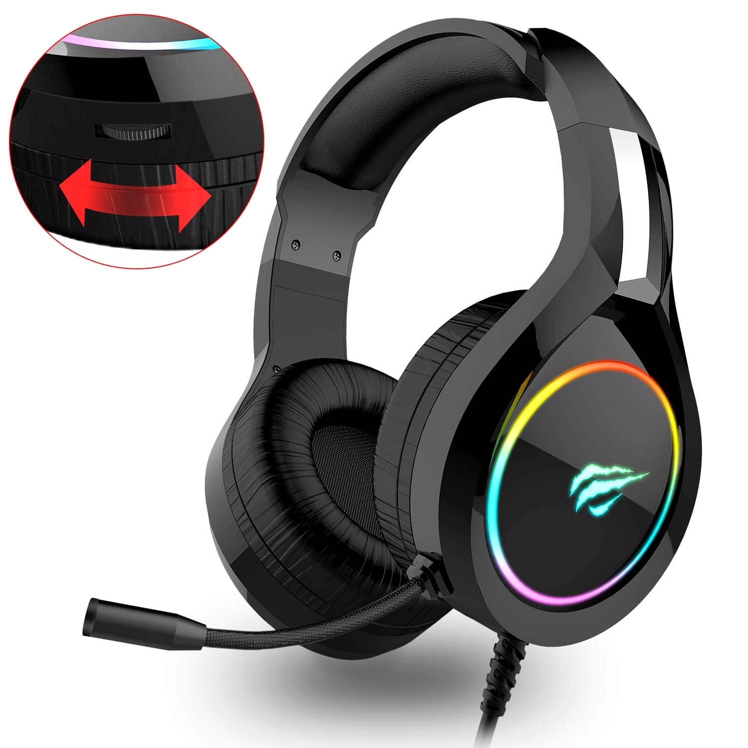 HAVIT GAMENOTE HV-H2232D RGB HEADSET-Headset-Makotek Computers