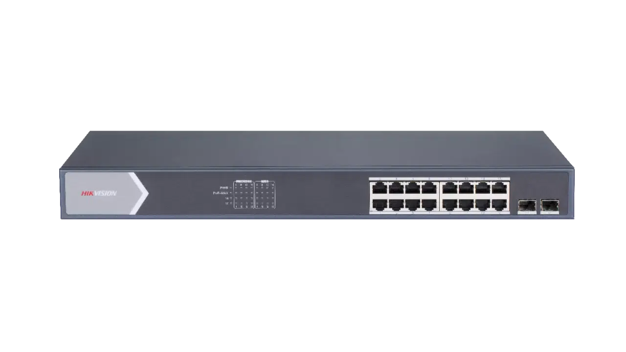 HIKVISION DS-3E1518P-SI 16 PORT GIGABIT SMART POE SWITCH-SWITCH-Makotek Computers