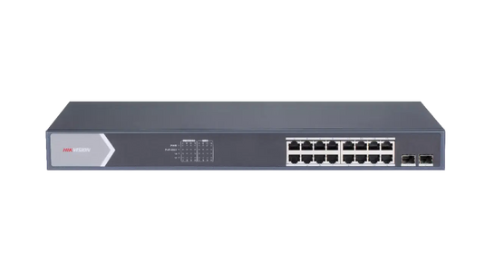 HIKVISION DS-3E1518P-SI 16 PORT GIGABIT SMART POE SWITCH-SWITCH-Makotek Computers