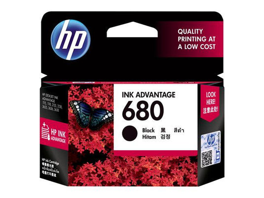 HP 680 BLACK ORIGINAL INK ADVANTAGE CARTRIDGE-INK-Makotek Computers