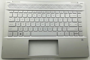 HP LAPTOP KEYBOARD PALMREST CASE COVER FOR HP PAVILION X360 14-CD 14T-CD 14M-CD TPN-W131 PALMREST&KEYBOARD SILVER WITH BACKLIGHT LAPTOP KEYBOARD-LAPTOP KEYBOARD-Makotek Computers