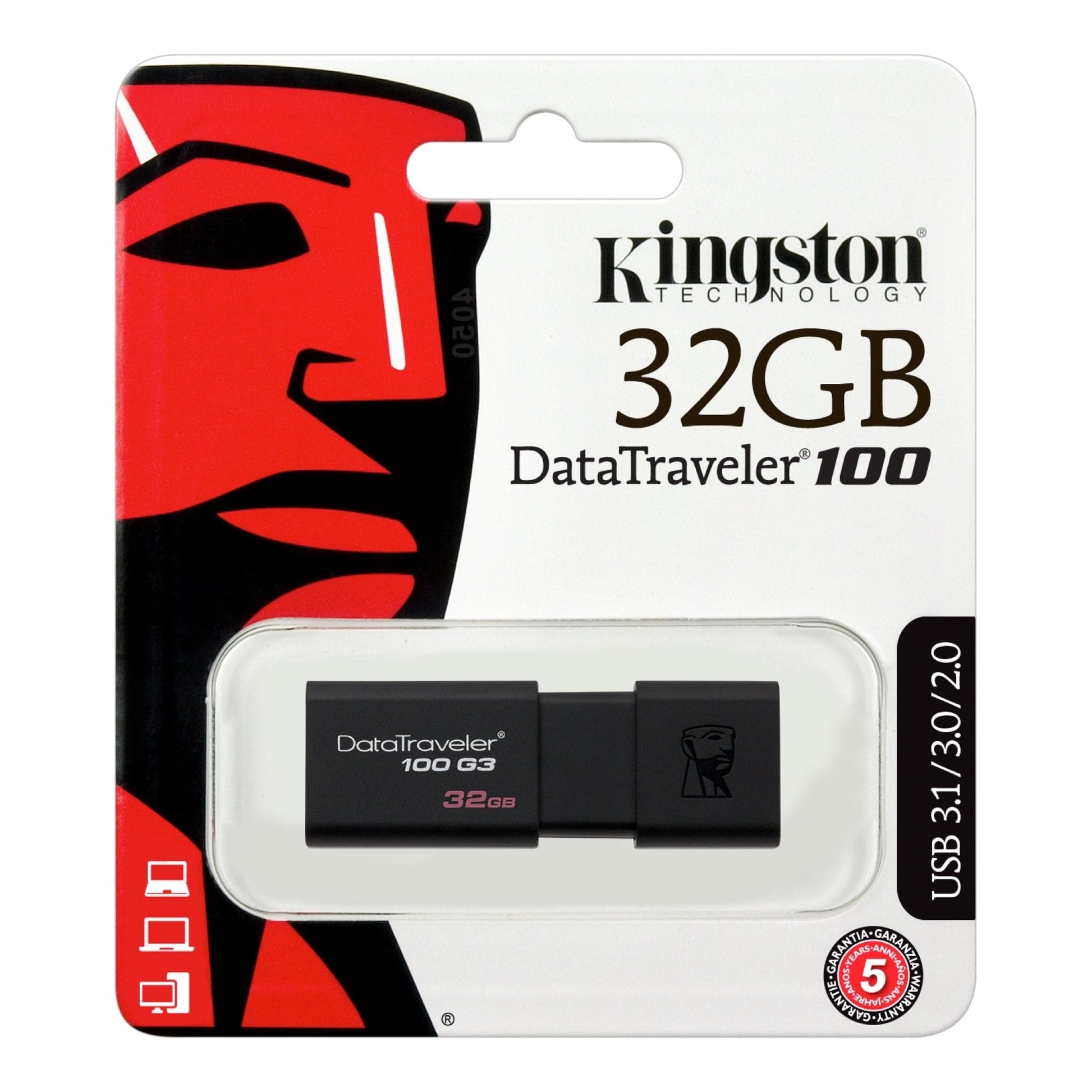 KINGSTON DATATRAVELER 32GB USB 3.0 FLASH DRIVE DT100G3/32G FLASH DRIVE-Flash Drive-Makotek Computers