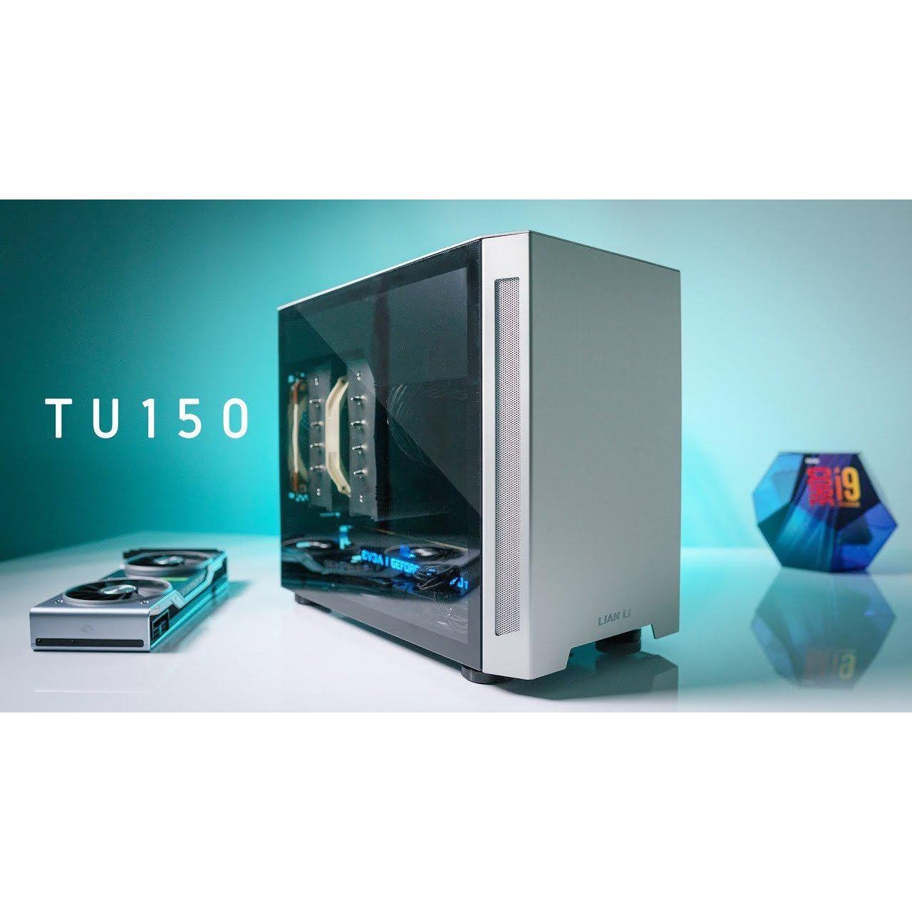 LIAN LI TU150 ALUMINIUM TEMPERED GLASS ITX CASE - SILVER COLOR -TU150WA PC CASE-PC CASE-Makotek Computers