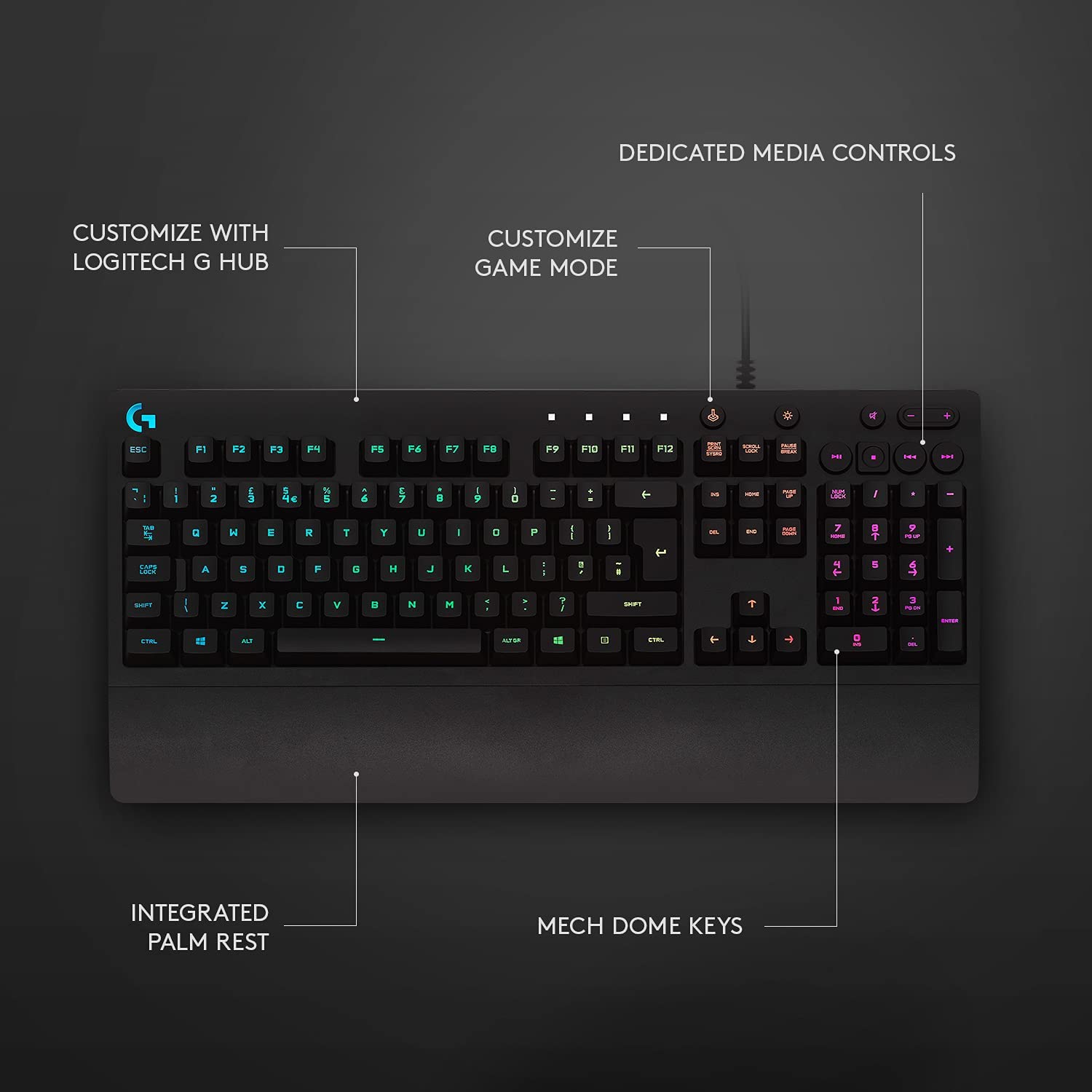 LOGITECH G213 PRODIGY RGB GAMING KEYBOARD-KEYBOARD-Makotek Computers