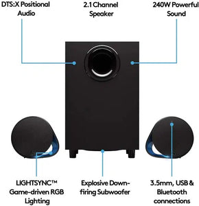 LOGITECH G560 LIGHTSYNC PC GAMING SPEAKERS-SPEAKERS-Makotek Computers