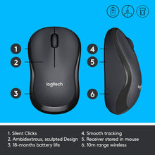Load image into Gallery viewer, LOGITECH M221 CHARCOAL SILENT WIRELESS MOUSE-MOUSE-Makotek Computers
