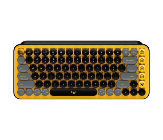 LOGITECH POP KEYS BLAST (YELLOW) WIRELESS MECHANICAL KEYBOARD-KEYBOARD-Makotek Computers