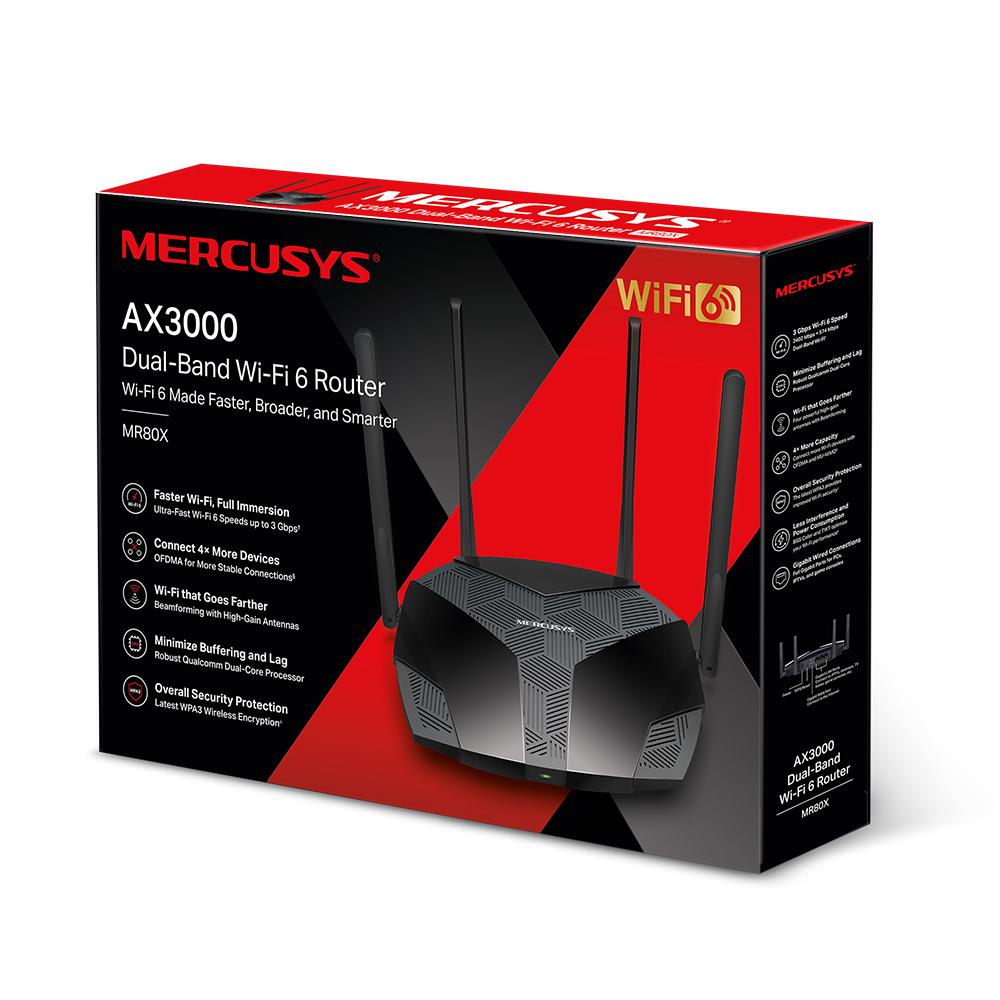 MERCUSYS MR80X | AX3000 DUAL-BAND WI-FI 6 ROUTER-ROUTER-Makotek Computers