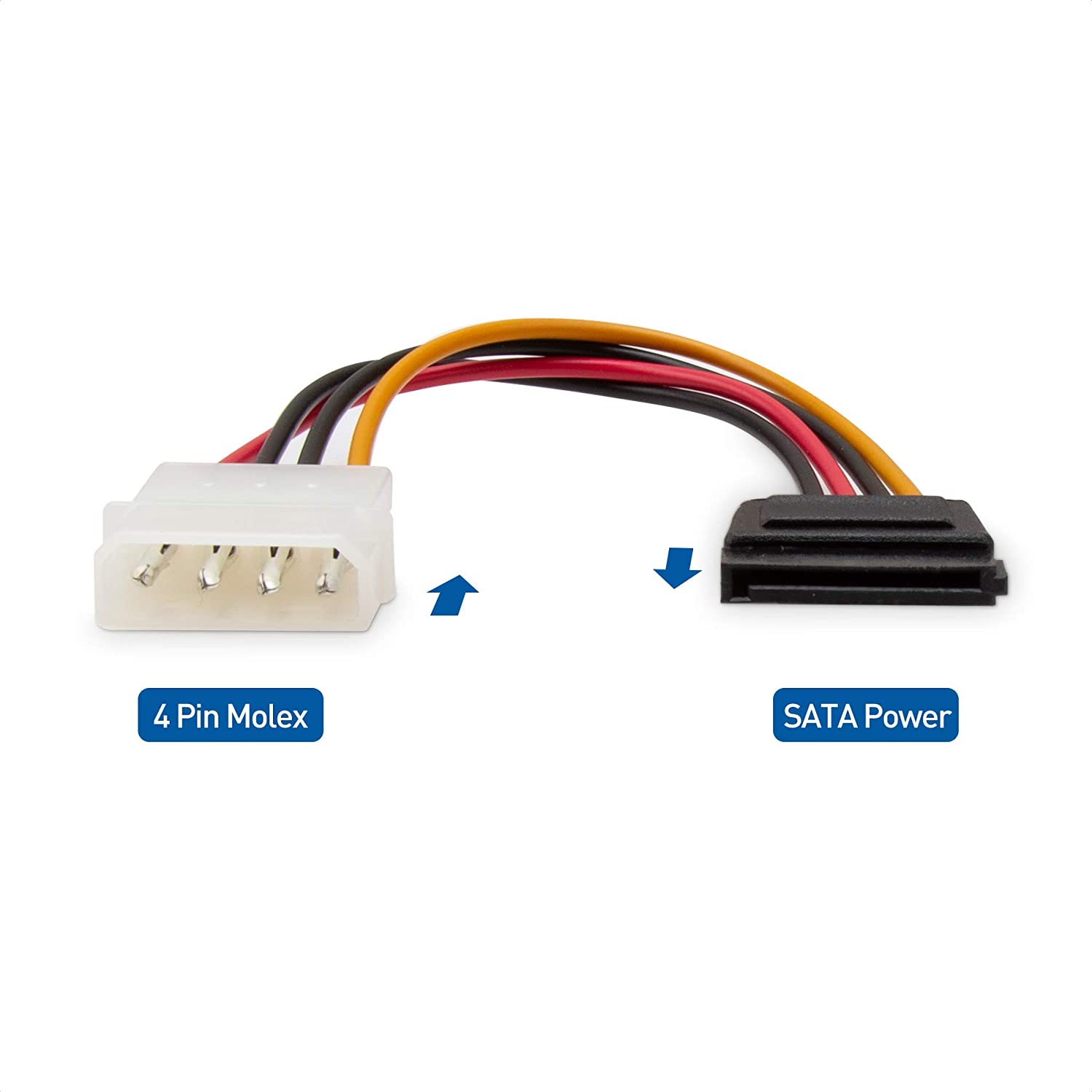 MOLEX TO SATA POWER ADAPTER CABLE-CABLE-Makotek Computers