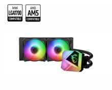 Load image into Gallery viewer, MSI MAG CORELIQUID C240 | 240MM RADIATOR | LGA 1700 READY | DUAL 120MM ARGB PWM FANS | AIO ARGB CPU LIQUID COOLER-COOLER-Makotek Computers
