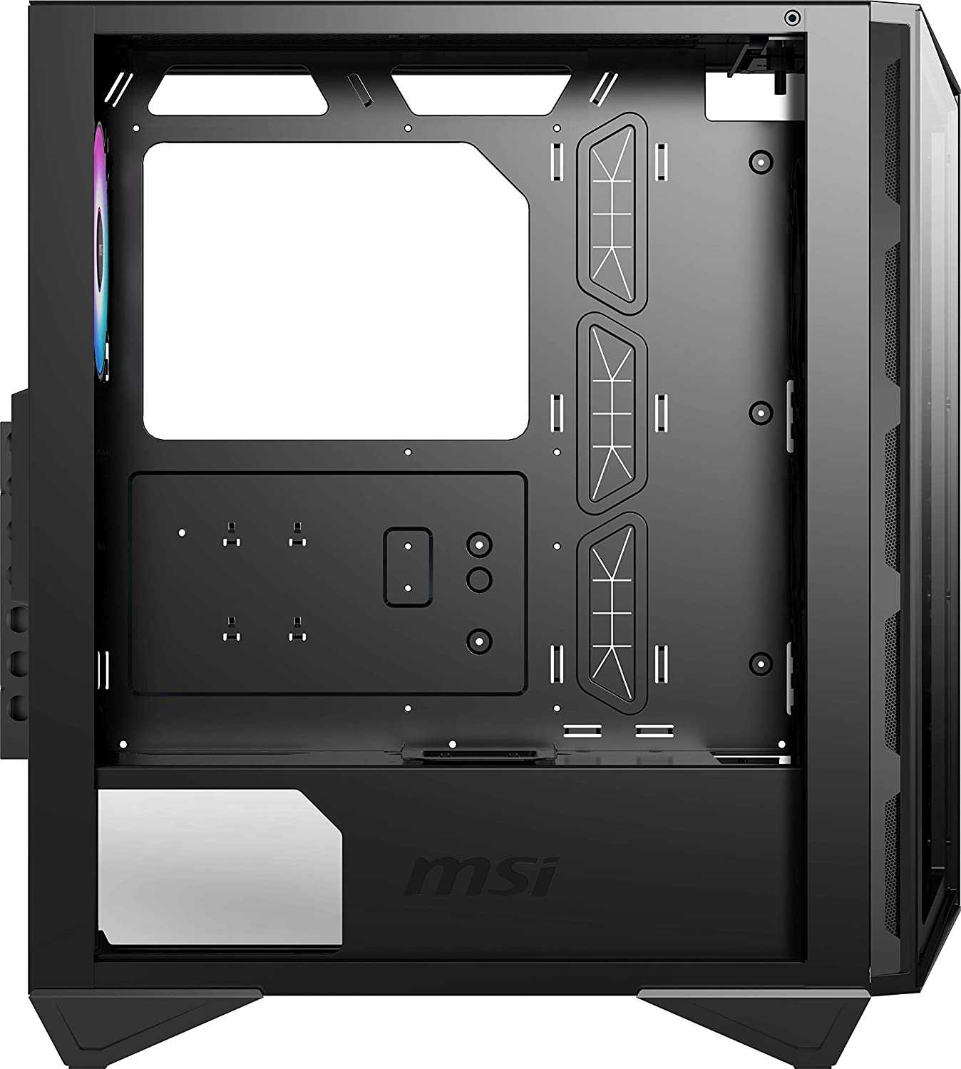 MSI MPG GUNGNIR 110R EVA E-PROJECT BLACK ABS PLASTIC / SPCC STEEL / TEMPERED GLASS ATX MID TOWER PC CASE-PC CASE-Makotek Computers