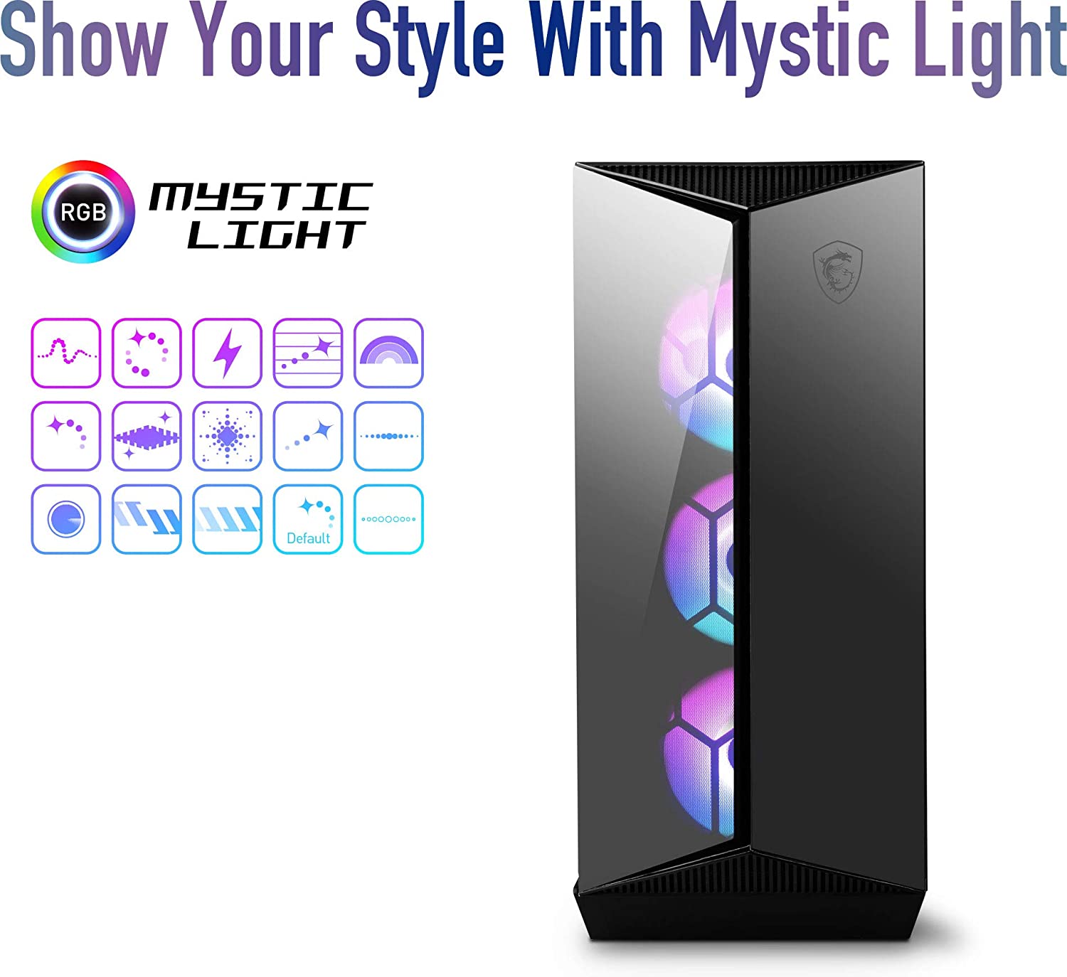 MSI MPG GUNGNIR 110R EVA E-PROJECT BLACK ABS PLASTIC / SPCC STEEL / TEMPERED GLASS ATX MID TOWER PC CASE-PC CASE-Makotek Computers