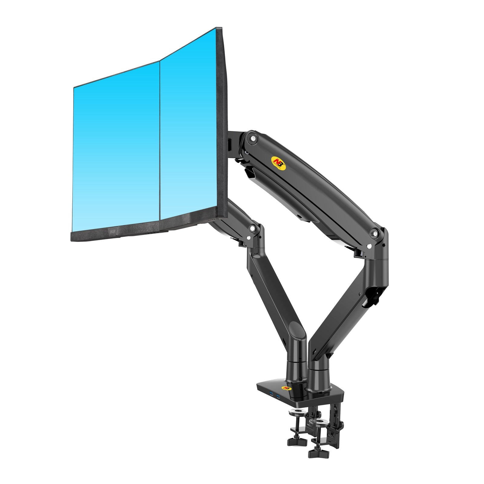 NORTH BAYOU F195A DUAL MONITOR DESK MOUNT-ACCESSORIES-Makotek Computers