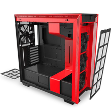 Load image into Gallery viewer, NZXT H710 CA-H710B-BR BLACK/RED MID TOWER TEMPERED GLASS CASE-PC CASE-Makotek Computers
