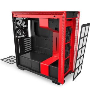NZXT H710 CA-H710B-BR BLACK/RED MID TOWER TEMPERED GLASS CASE-PC CASE-Makotek Computers