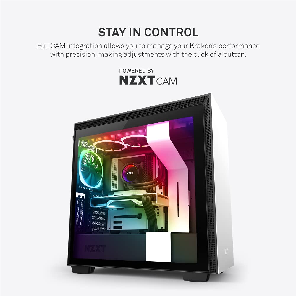 NZXT KRAKEN X53 240MM (RL-KRX53-RW) WHITE LIQUID COOLER-FANS-Makotek Computers