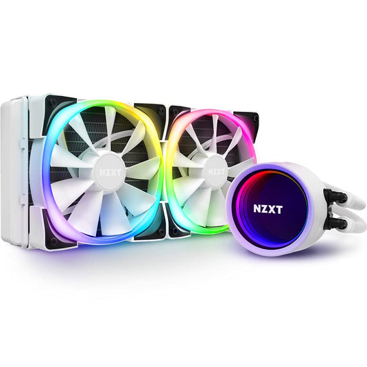 NZXT KRAKEN X53 240MM (RL-KRX53-RW) WHITE LIQUID COOLER-FANS-Makotek Computers