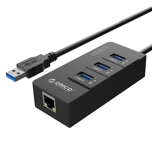 ORICO HR01-U3 3 PORT USB 3.0 | GIGABIT ETHERNET ADAPTER-Adapter-Makotek Computers