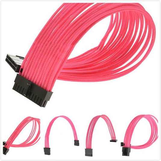 PC CABLE EXTENSION PINK SLEEVES ORDINARY-SLEEVES-Makotek Computers