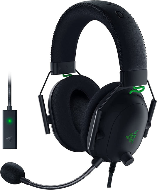 RAZER BLACKSHARK V2 WIRED WITH USB SOUNDCARD GAMING HEADSET-HEADSET-Makotek Computers