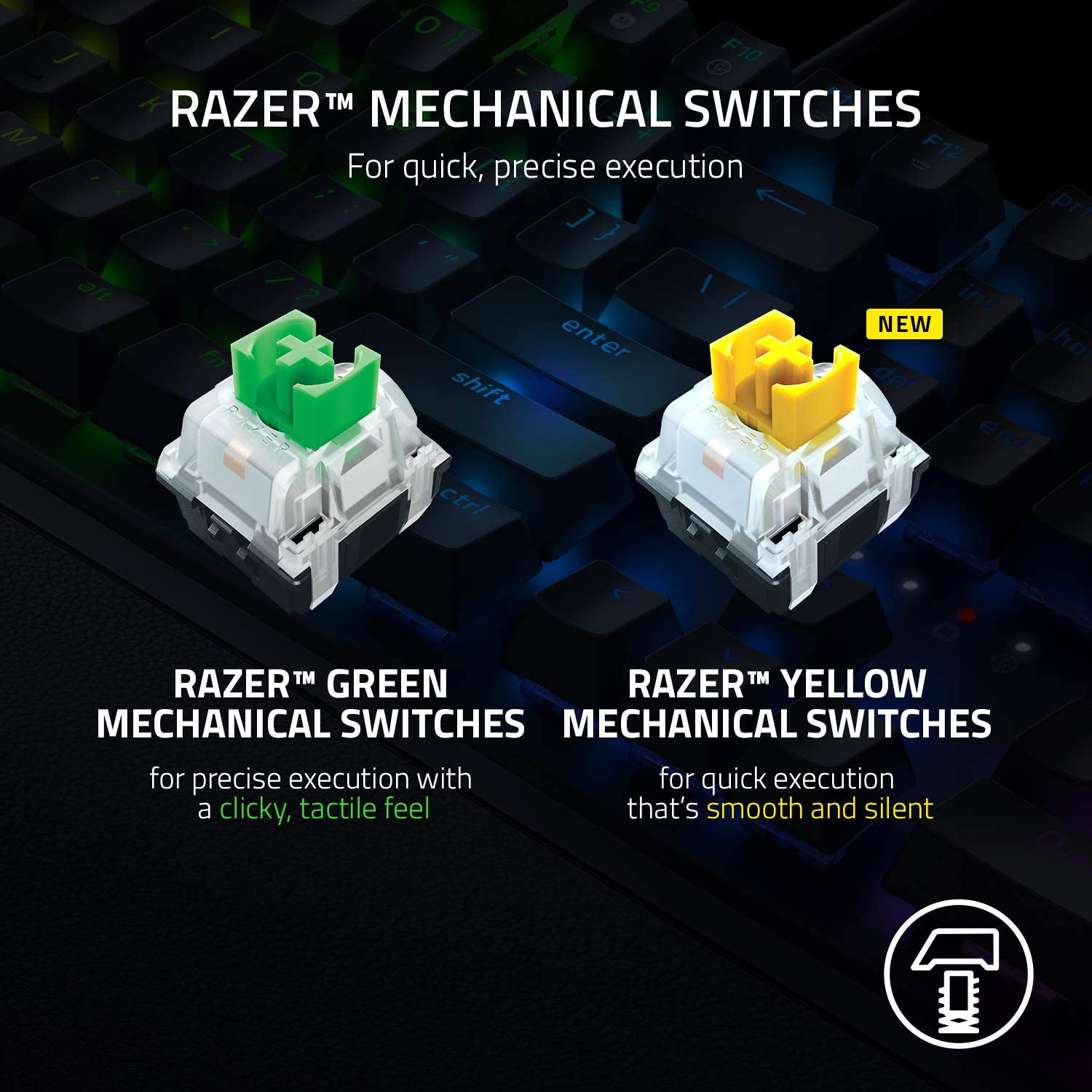 RAZER BLACKWIDOW V3 TENKEYLESS - RAZER GREEN CLICKY SWITCHES / COMPACT MECHANICAL KEYBOARD / RAZER CHROMA RGB LIGHTING KEYBOARD-KEYBOARD-Makotek Computers