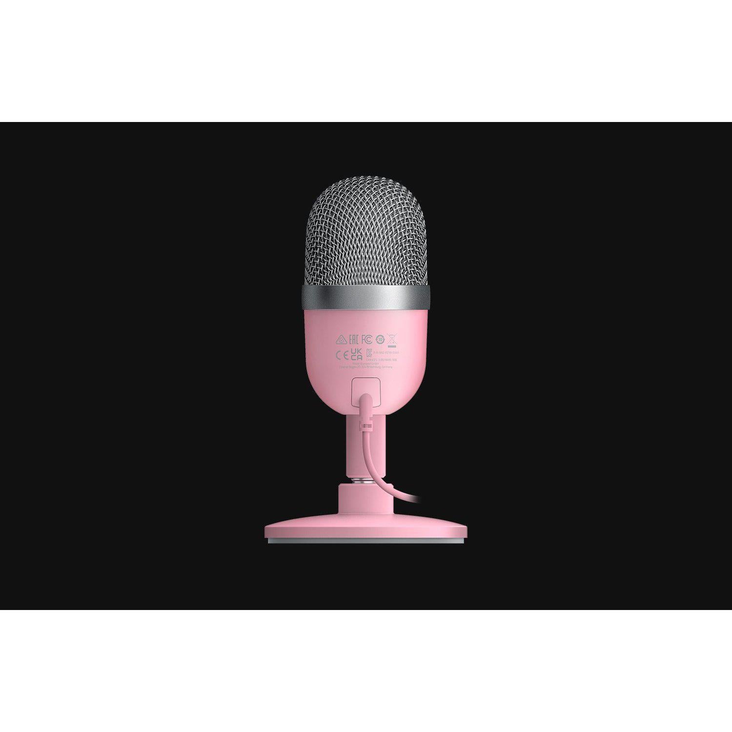 RAZER SEIREN MINI QUARTZ PINK PORTABLE MINI MICROPHONE-Microphone-Makotek Computers