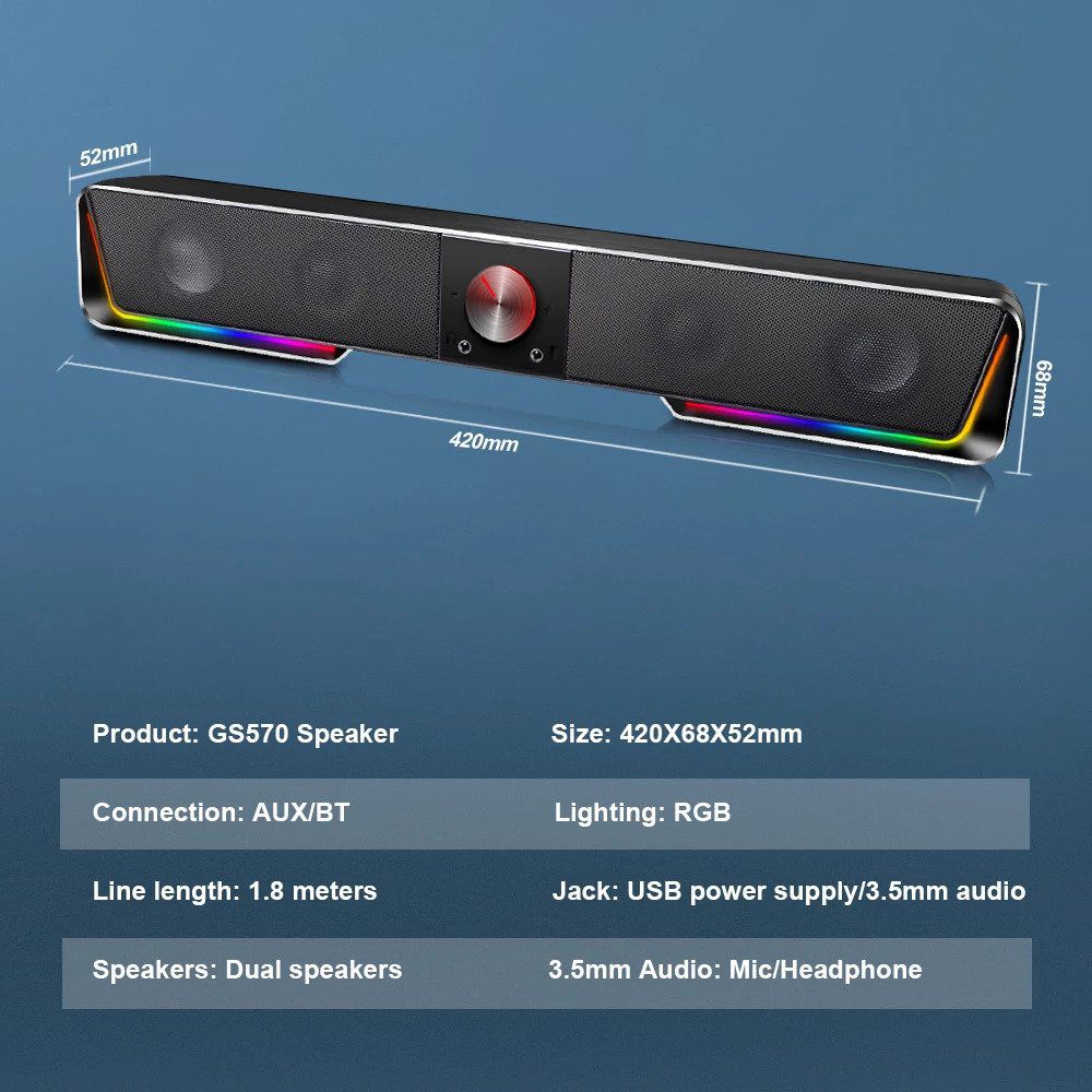 REDRAGON GS570 DARKNETS SOUNDBAR SPEAKER-SPEAKERS-Makotek Computers