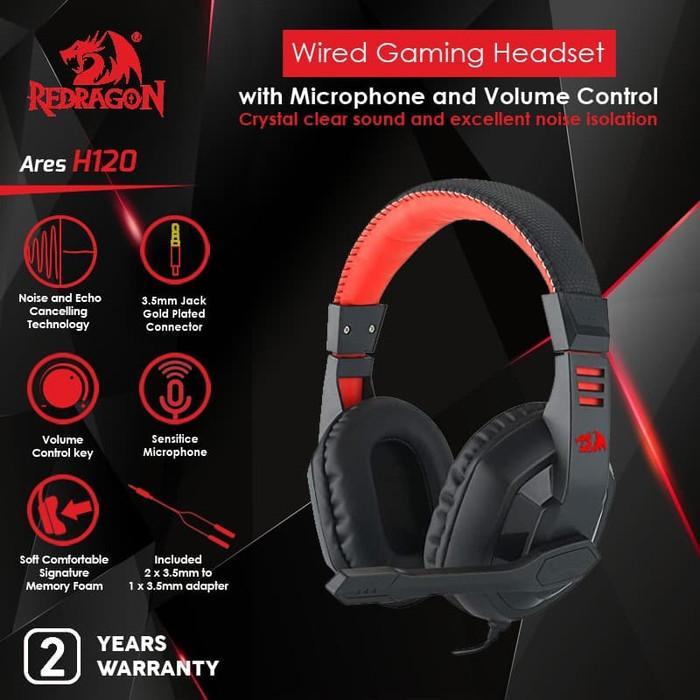 REDRAGON H120 ARES GAMING HEADSET-HEADSET-Makotek Computers