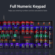 Load image into Gallery viewer, REDRAGON K551RGB-1 V2 MITRA RGB MECHANICAL GAMING KEYBOARD-Keyboard-Makotek Computers
