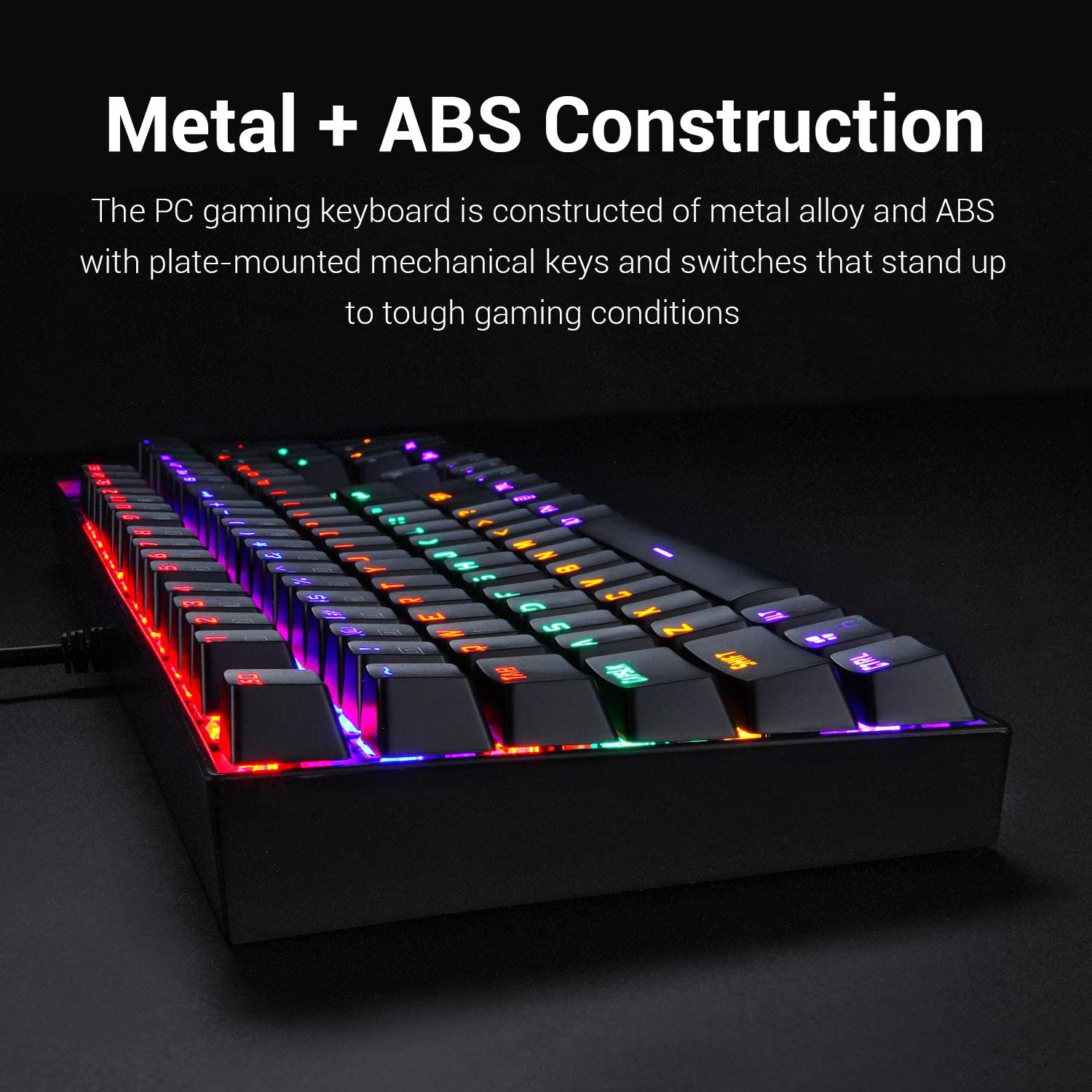 REDRAGON K551RGB-1 V2 MITRA RGB MECHANICAL GAMING KEYBOARD-Keyboard-Makotek Computers