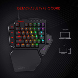 REDRAGON K585 DITI RGB MECHANICAL ONE HANDED GAMING KEYPAD-Keyboard-Makotek Computers