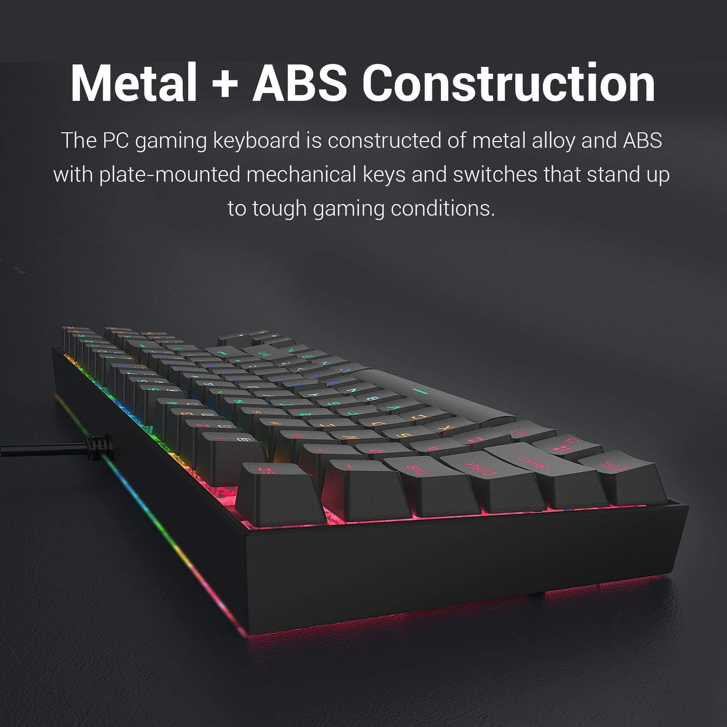 REDRAGON KUMARA BLACK K552RGB-1 MECHANICAL GAMING KEYBOARD-KEYBOARD-Makotek Computers