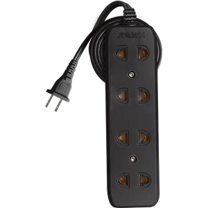 ROYU REDEC104-10/B 4 GANG UNIVERSAL OUTLET (10 METERS) BLACK EXTENSION CORD-ACCESSORIES-Makotek Computers