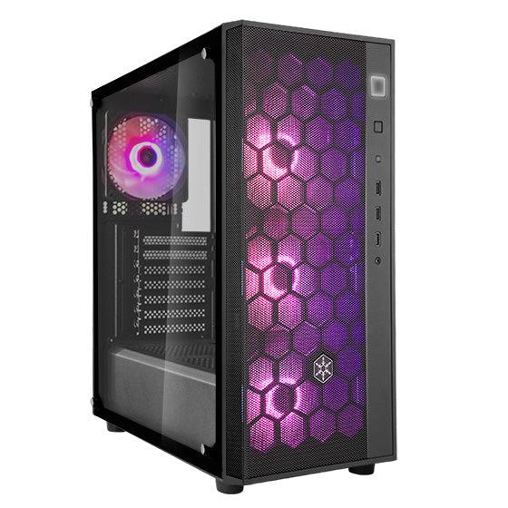 SILVERSTONE FARA R1 RAINBOW BLACK ATX MID-TOWER CASE WITH TEMPERED GLASS WINDOW-PC CASE-Makotek Computers