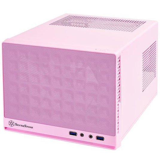 SILVERSTONE SUGO 13 PINK MESH FRONT MINI ITX CASE USB 3.0 SST-SG13P PC CASE-PC CASE-Makotek Computers